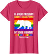SOMMAS PRIDE Free Mom Hugs Proud Mama Bear Lgbt Gay Pride Lgbtq Parade T-Shirt - Red Heather