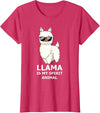 Llama Is My Spirit Animal - Funny Llama T-Shirt - Red Heather