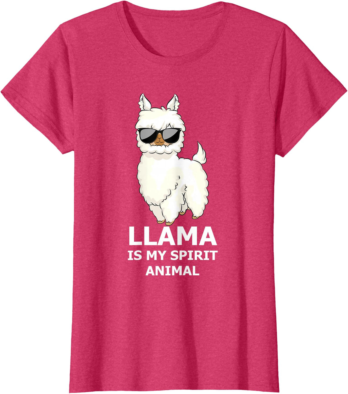 Llama Is My Spirit Animal - Funny Llama T-Shirt - Red Heather