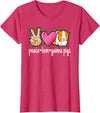 BALARI Peace Love Guinea Pigs Cute Guinea Pig Lover Women Girls T-Shirt - Red Heather