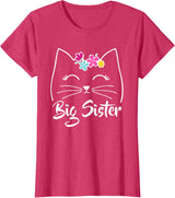 Best Cat Humor Tees & Gifts Big Sister Cute Kitty Cat Lover Pets T-Shirt