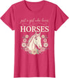 Horse Clothes for Girls Women Horse Riding for Girls Women Just a Girl Who Loves Horses T-Shirt - Red Heather