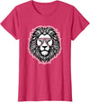 BALARI Cute Pink Lion Wild Animal Lion Lover Women Girls T-Shirt - Red Heather