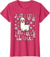 KATYLIN Just A Girl Who Loves Llamas Llama Lover Girls Kids T-Shirt - Red Heather