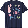 Cute Rabbit Lover Bunny Graphic T-Shirt (Brown) in Navy Blue