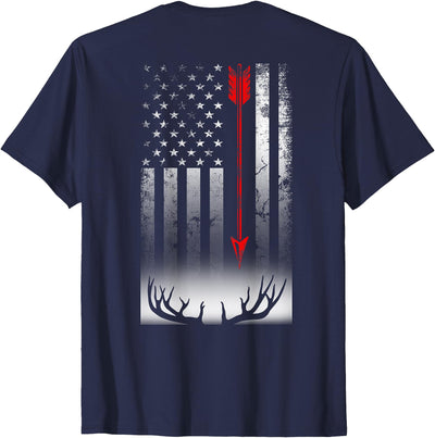 Hunting Apparels gifts for Hunters Bow deer hunting American flag Bow Hunting Lover Gift T-Shirt