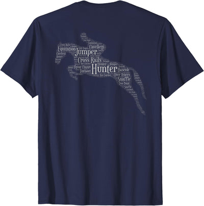 Horse Lovers T-Shirts and Gifts Hunter Jumper Equestrian T-Shirt Black Unisex-Adults Classic Fit Short Sleeve Crew Neck T-Shirt S