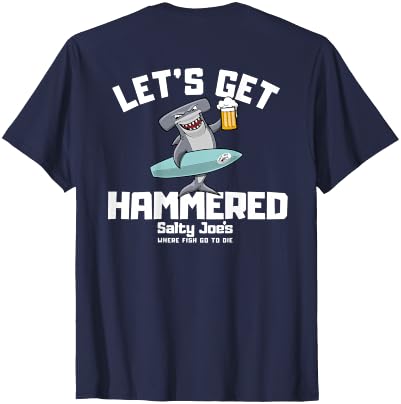 SALTY JOES Salty Joe's - Let's Get Hammered Lightweight, Graphic T-Shirt - size chart