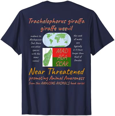 ETCreations Giraffe Weevil T-Shirt - size chart