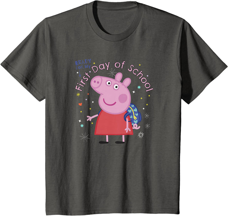 Peppa Pig First Day of School T-Shirt - Asphalt Grey