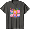 Peppa Pig Family Portrait Panels T-Shirt - Asphalt Grey