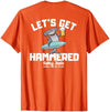 SALTY JOES Salty Joe's - Let's Get Hammered Lightweight, Graphic T-Shirt - size chart