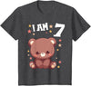 7 years old 7th birthday Bear Kids 7 Years old 7 birthday Bears Boy Girl Bear T-Shirt - Dark Heather Grey