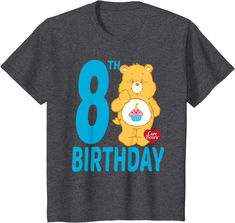 Care Bears Birthday Bear Celebrates A 8th Birthday T-Shirt - Dark Heather Grey