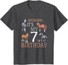 OMG Its My Birthday Happy Birthday Shirts Kids Its My 7th Birthday Shirt Horse Lover 7 Year Old Birthday T-Shirt - Dark Heather Grey