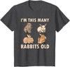 Cute Rabbit Lover Bunny Graphic T-Shirt (Cranberry Red) in Dark Heather Grey