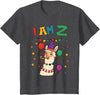 2 years old 2th birthday Llamas Llama Alpaca Shop 2 Years Old 2 Birthday Llamas Alpaca Boy Girl Llama T-Shirt - Dark Heather Grey