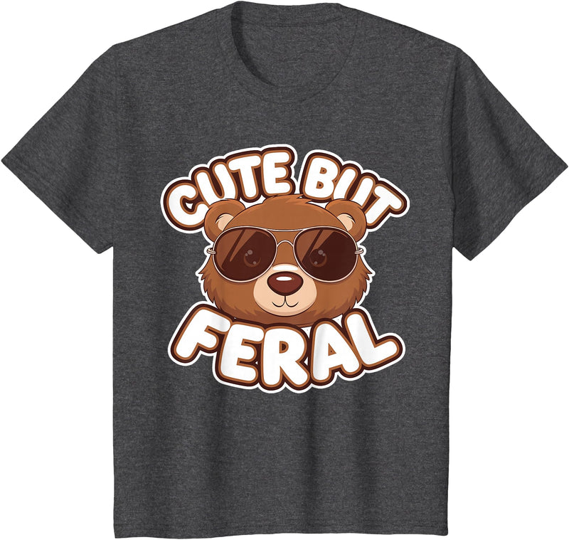Kids Brown Bears Shirts Cute Brown Bear Kids T-Shirt - Dark Heather Grey
