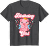 Pig Piggy Piglet Birthday Shirts and Gifts Pig Birthday Party Cute Girl Piggy Piglet Girls Gift T-Shirt - Dark Heather Grey