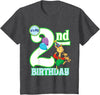 Kids Children's Second Birthday Official Llama Llama Tee Shirt T-Shirt - Dark Heather Grey