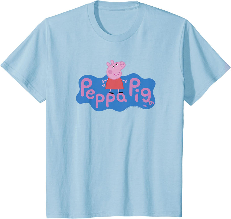 Peppa Pig Happy Centered Design T-Shirt - Baby Blue