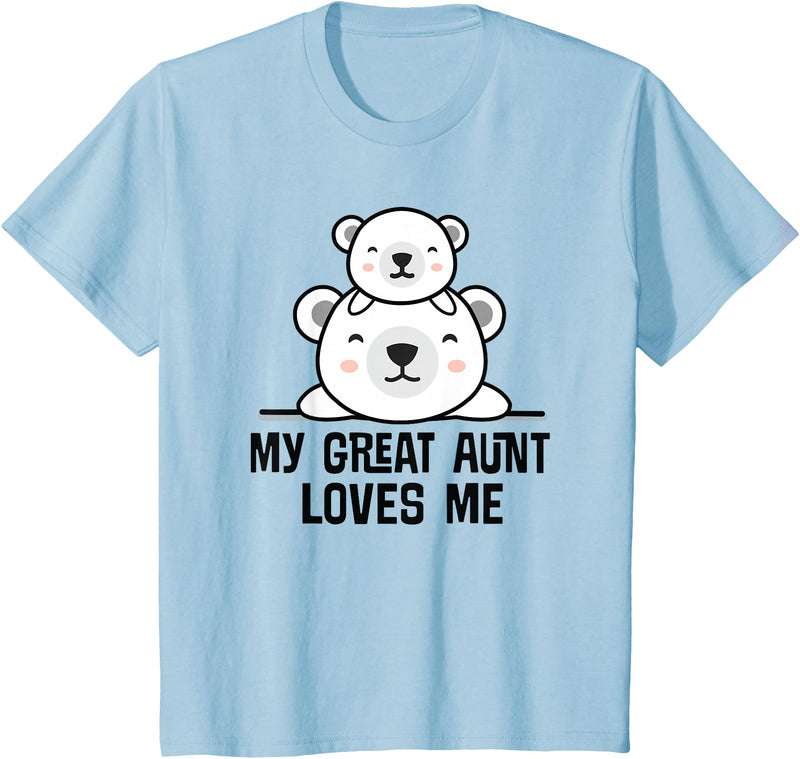 Homewise Shopper Great Aunt My Great Aunt Loves Me Bear T-Shirt - Baby Blue