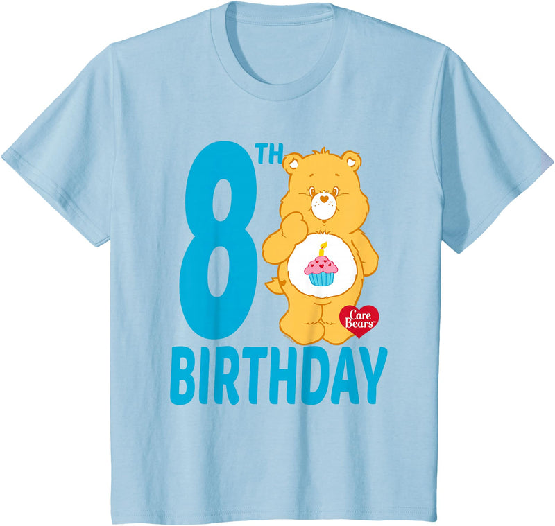 Care Bears Birthday Bear Celebrates A 8th Birthday T-Shirt - Baby Blue