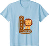 Kids Alphabet Letters Letter L Cure Lion Alphabet Cute Animal Boys Girls T-Shirt - Baby Blue