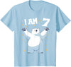 7 years old 7th birthday Polar Bear 7 Years old 7 birthday Polar Bears Boy girl Polar Bear T-Shirt - Baby Blue