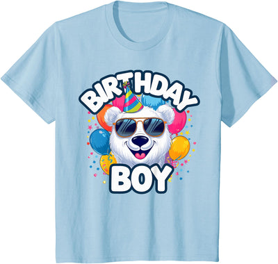 Birthday Boy Polar Bear Sunglasses Party T-Shirt