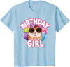 Girl Birthday Hamster Kids T-Shirt - Baby Blue