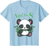 Girls Panda Birthday Tee Shirts Co. Panda 8th Birthday T Shirt Girls Gift Birthday Outfit Age 8 T-Shirt - Baby Blue