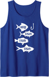 Fishing For Men And Women Fishy Fishing Fun - Hook a Fishy - Here Fishy Tank Top - Royal Blue