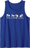 Best Panda Humor Fashion Cute Kawaii Bear Panda Family Funny This Is How I Roll Tank Top - Royal Blue