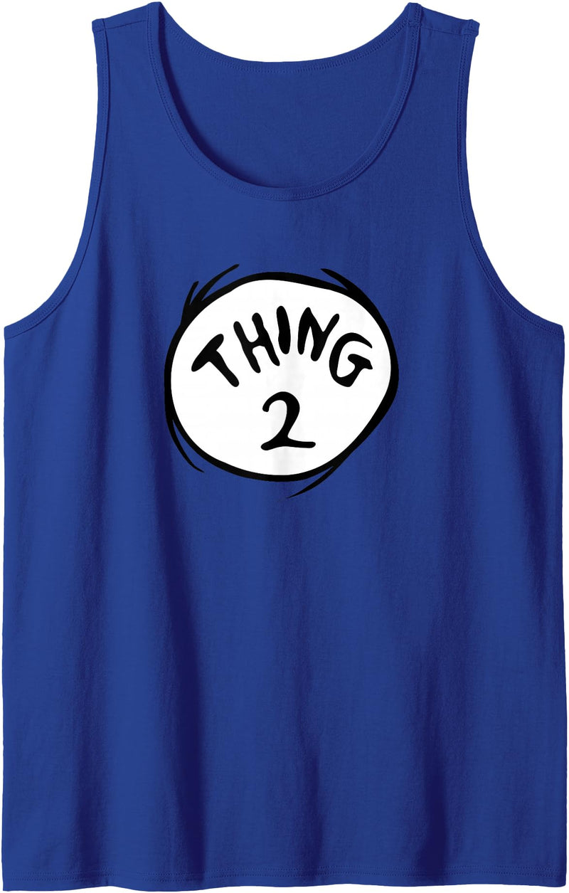Dr. Seuss Thing 2 Emblem Color Option Tank Top - Royal Blue