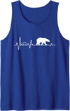 Polar bear bears gifts ECG pulse rate Polar bear heartbeat bear north pole love polar bears Tank Top - Royal Blue