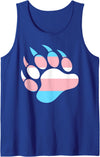 Say Gay Trans Bear Paw - Trans Pride Flag Tank Top - Royal Blue