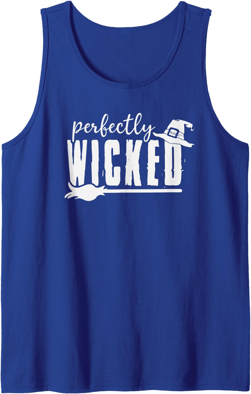 Perfectly Wicked For Women Halloween Gift Perfectly Wicked Funny Halloween Gift For Family And Friends Tank Top - Royal Blue