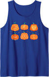 Marvel Halloween Avengers Pumpkin Characters Grid Tank Top - Royal Blue