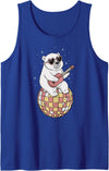DiscoballAxis1 Funny Polar Bear Disco Dancing Ball Groovy Retro 80s Costume Tank Top - Royal Blue