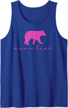 Mama Bear Shirt Cute Mothers Day Gift Pink Tank Top - Royal Blue