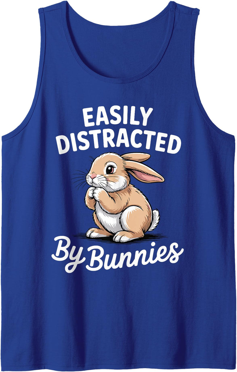 Bunny Design for Men Women Kids Rabbit Hare Bunny Lover Tank Top in Royal Blue