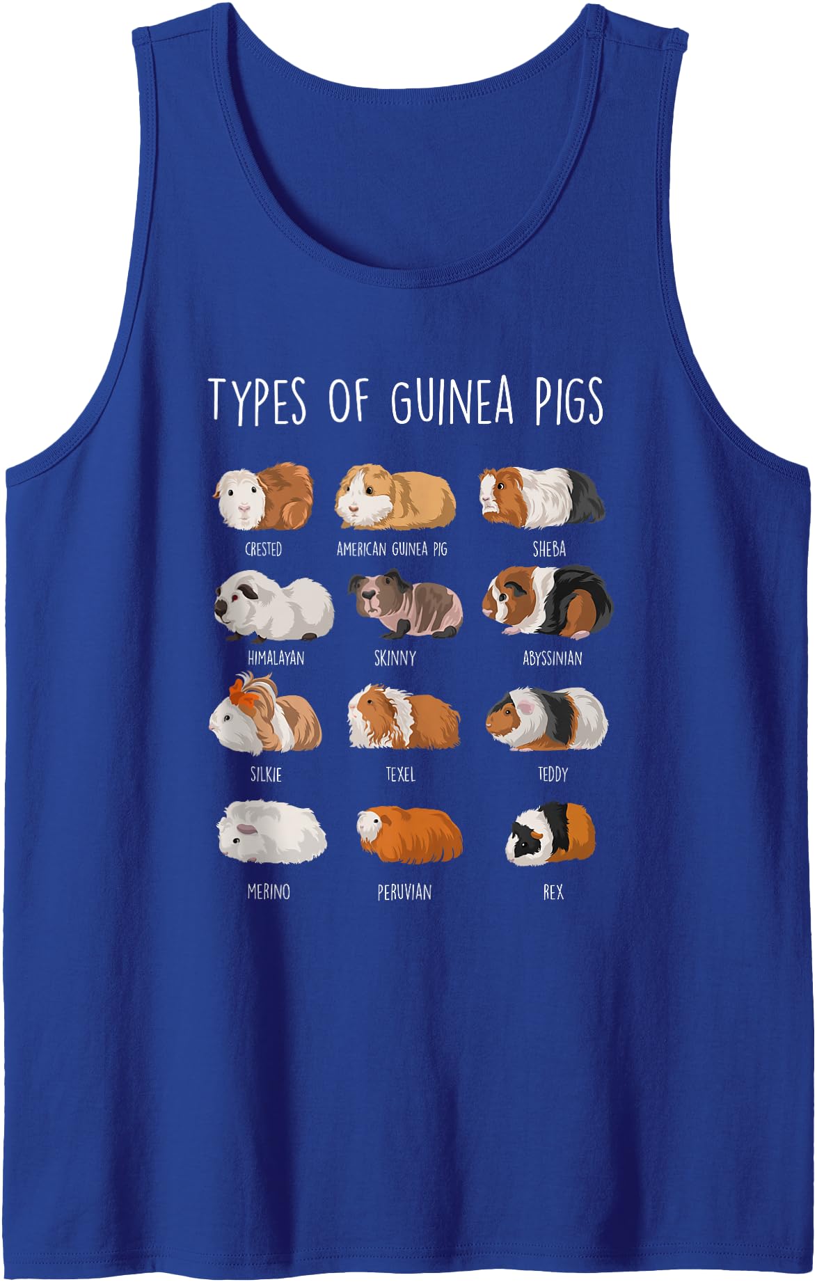 Funny Guinea Pig Sayings Design Shop Guinea Pig Types Of Guinea Pigs Tank Top - Royal Blue