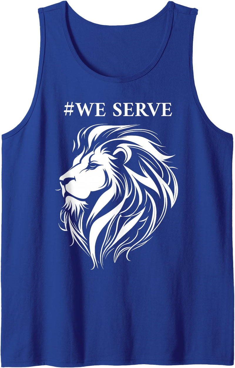 Lions international We Serve Lions outfits Lions club international We Serve Lions Tank Top - Royal Blue