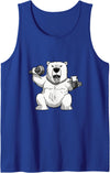 International Polar Bear Day Polar Bear Polar Bear dumbbell weightlifting Gym And Polar Bear Lovers Tank Top - Royal Blue
