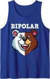 Bipolar Gift Disorder Awareness Mental Disorder Funny Bipolar Disorder Design Men Women Bipolar Polar Bear Tank Top - Royal Blue
