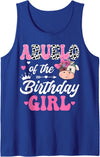 Birthday Girl Farm Cow Matching Party Abuelo of The Birthday Girl Farm Cow 1St Birthday Girl Tank Top - Royal Blue