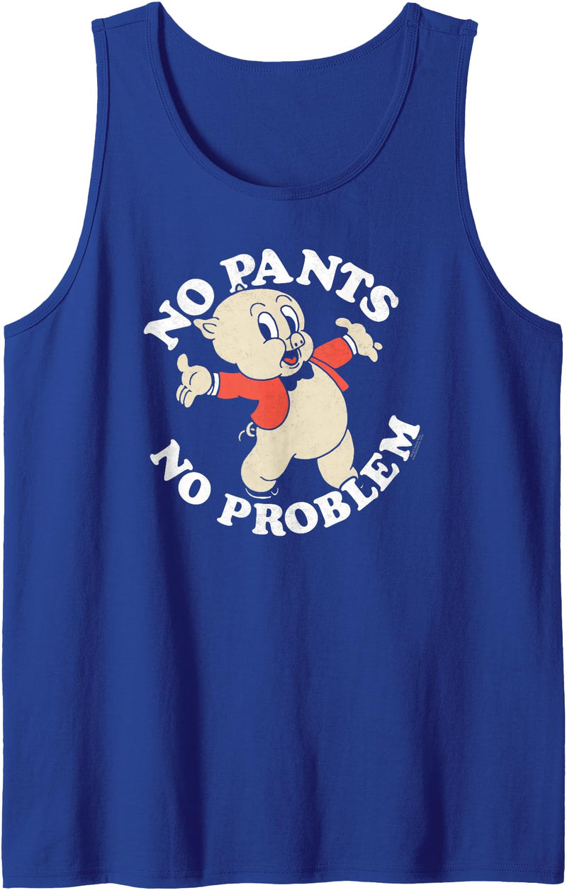 Looney Tunes Porky Pig No Pants Tank Top - Royal Blue