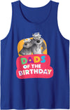 Masha and the Bear Friends. Dads of The Birthday Tank Top - Royal Blue