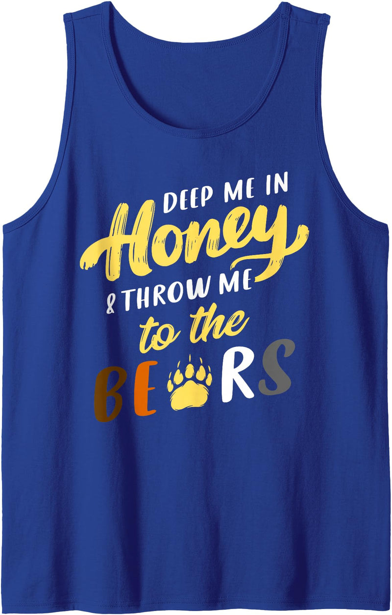 Bear Community Bear Brotherhood Gay Men Gifts Mens Gay Bear Honey Pride Funny LGBT Tank Top - Royal Blue